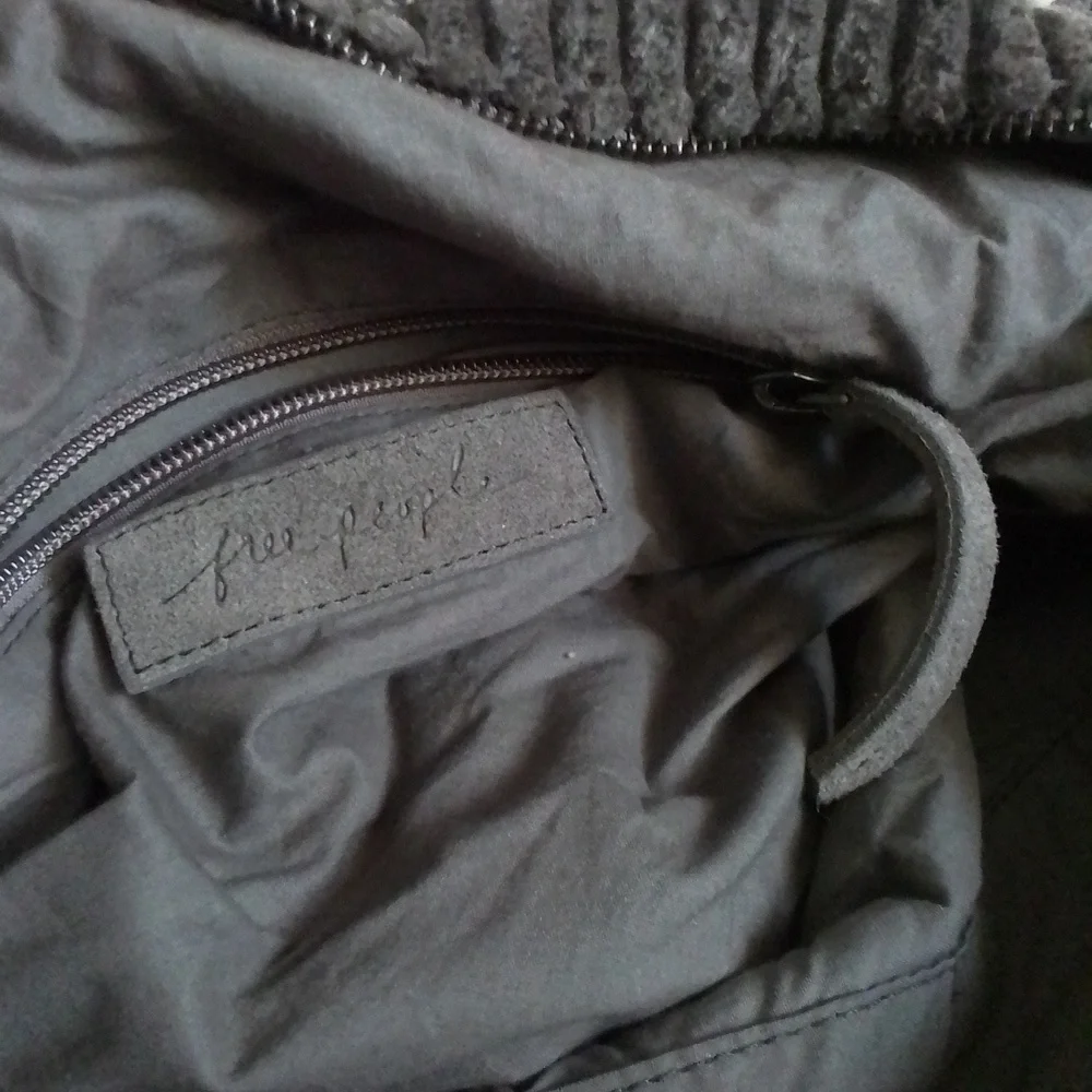 Free People Carrie Cord Frosted Earth Slouchy Corduroy Sling Bag